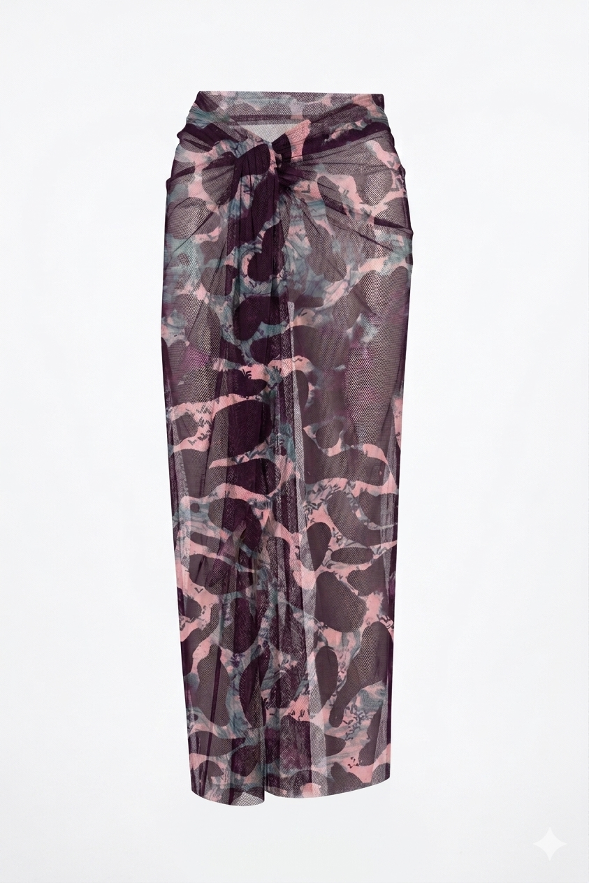 Mauve Leo Tulle Sarong