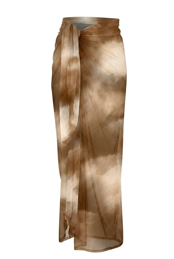 Ombre Sand Tulle Sarong