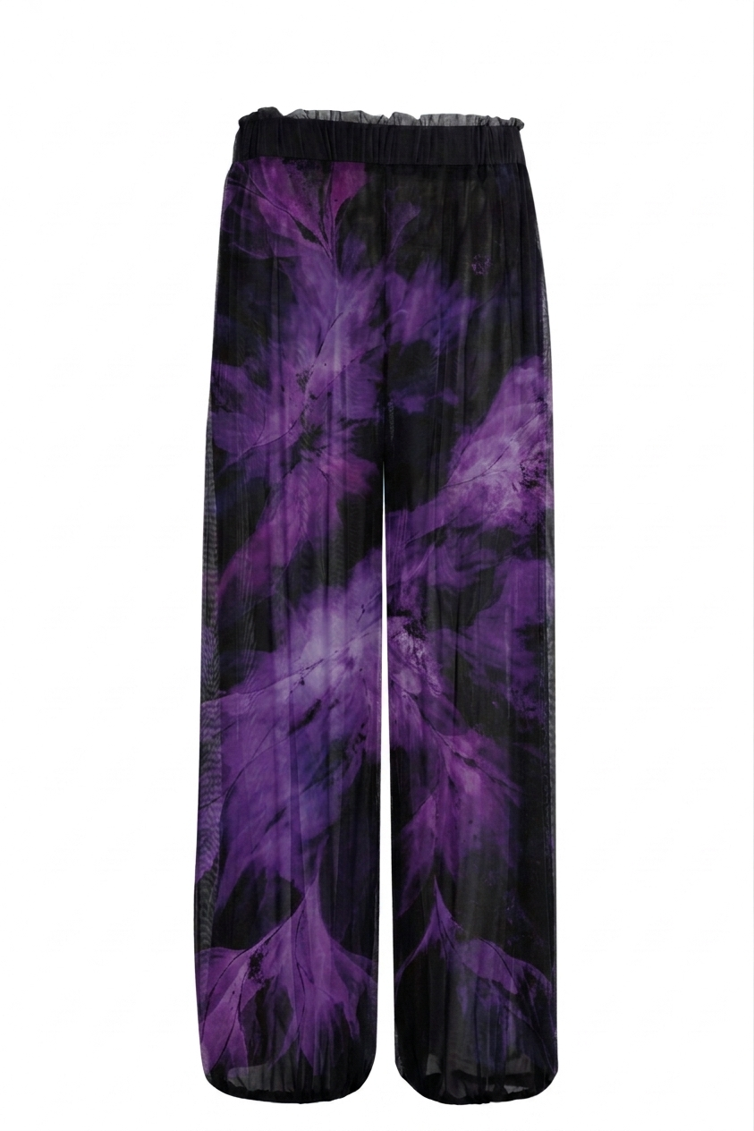 Violet Storm Tulle Pants Cover Up