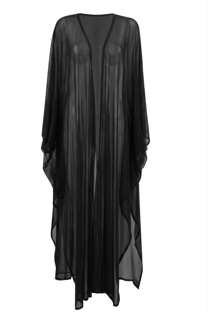 Black Tulle Kimono