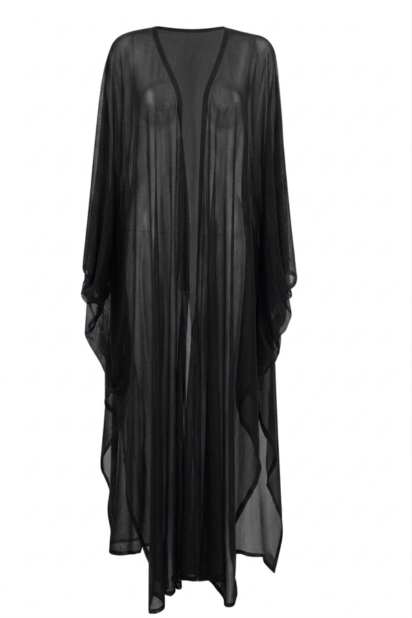 Black Tulle Kimono