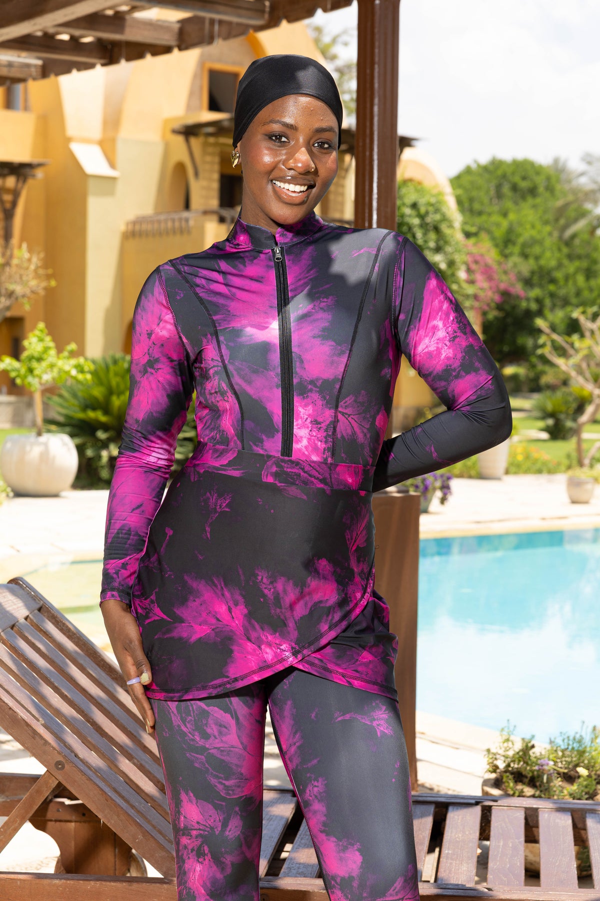 Magenta Storm Basic Burkini