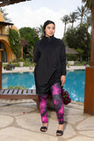 Black Ruched Swim Top
