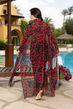 Red Leo Tulle Kimono