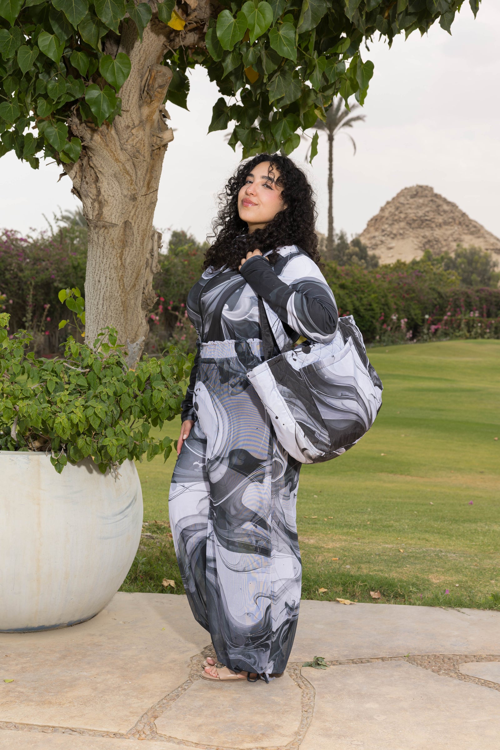 Noir Marble Burkini Set