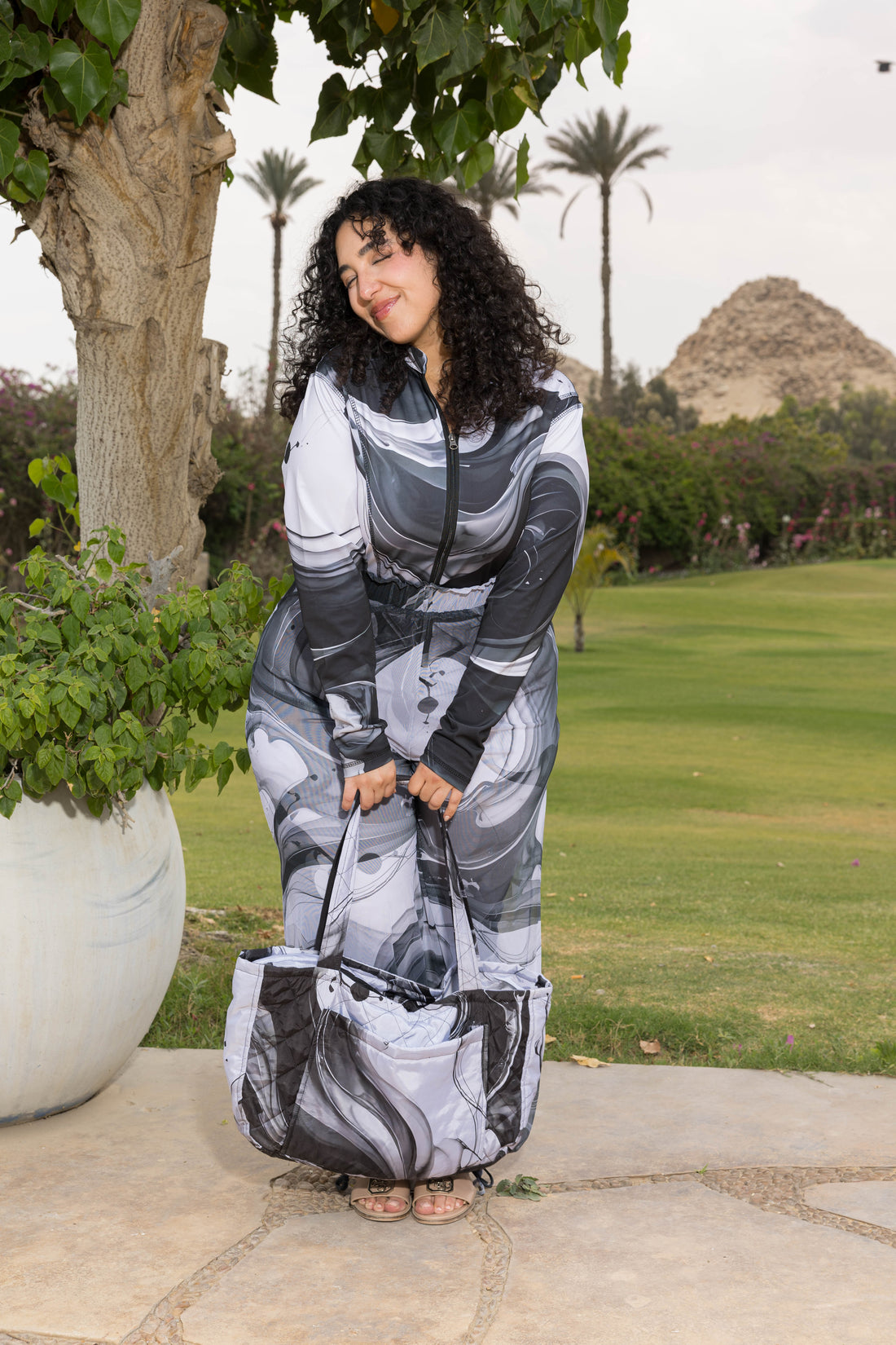 Noir Marble Burkini Set