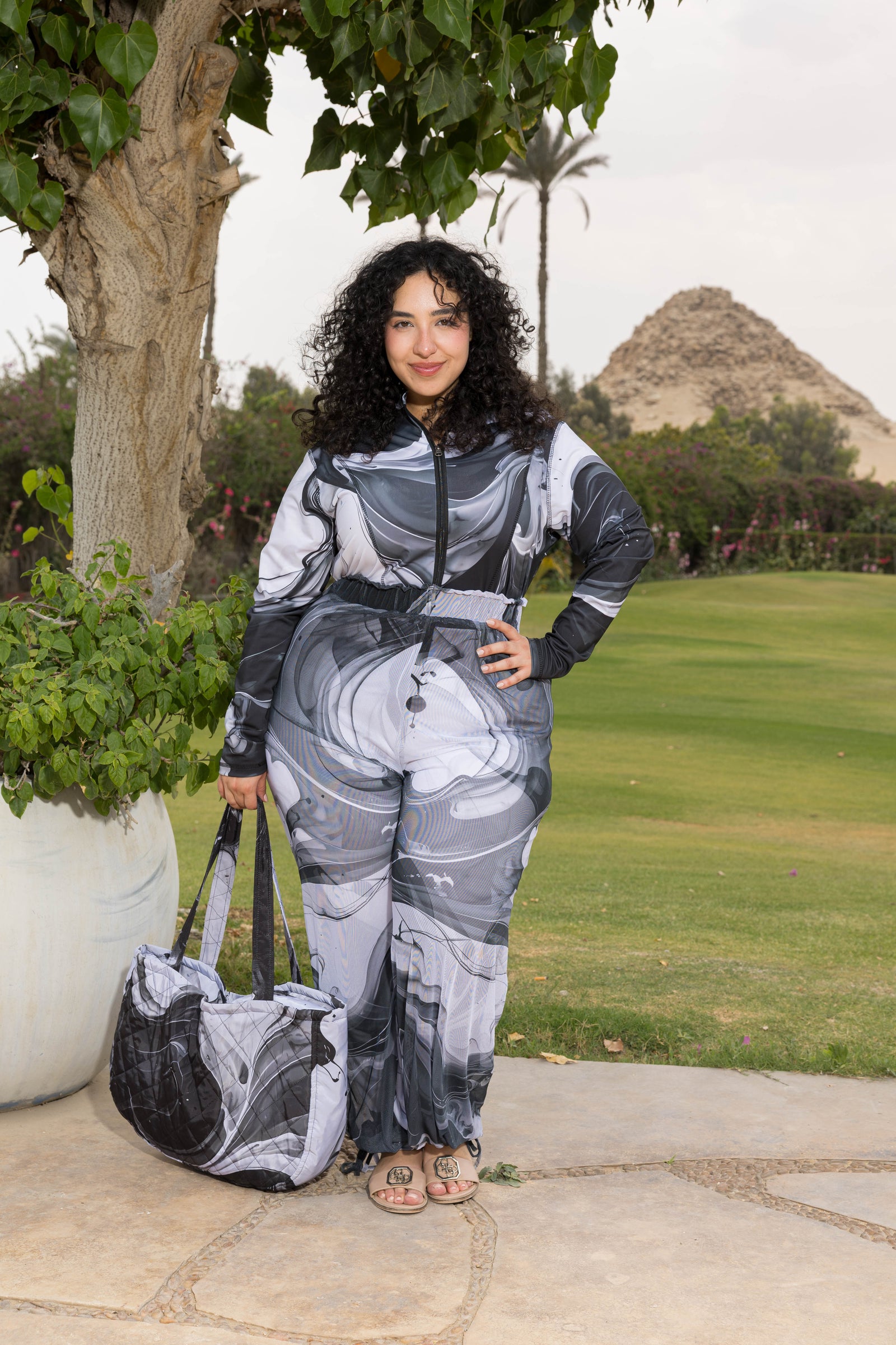Noir Marble Burkini Set