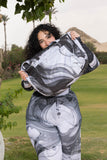 Noir Marble Beach Bag