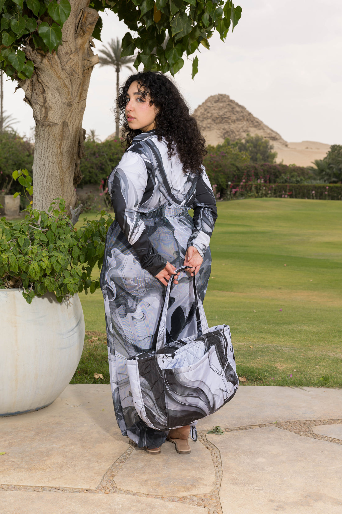 Noir Marble Burkini Set