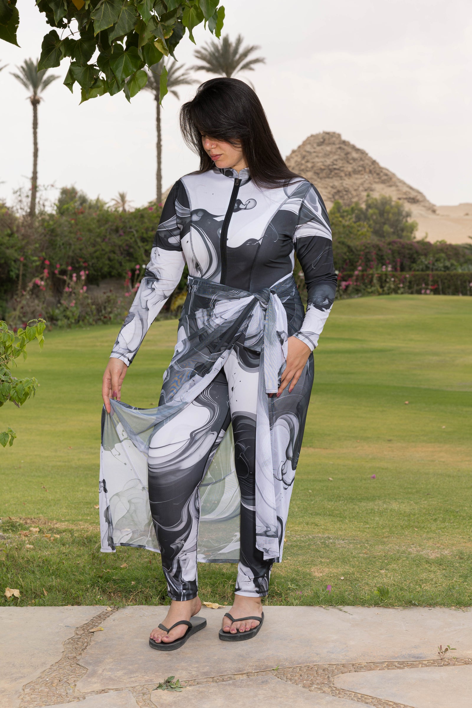 Noir Marble Catsuit