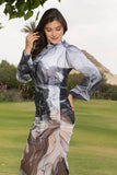 Noir Marble Ruched Dress