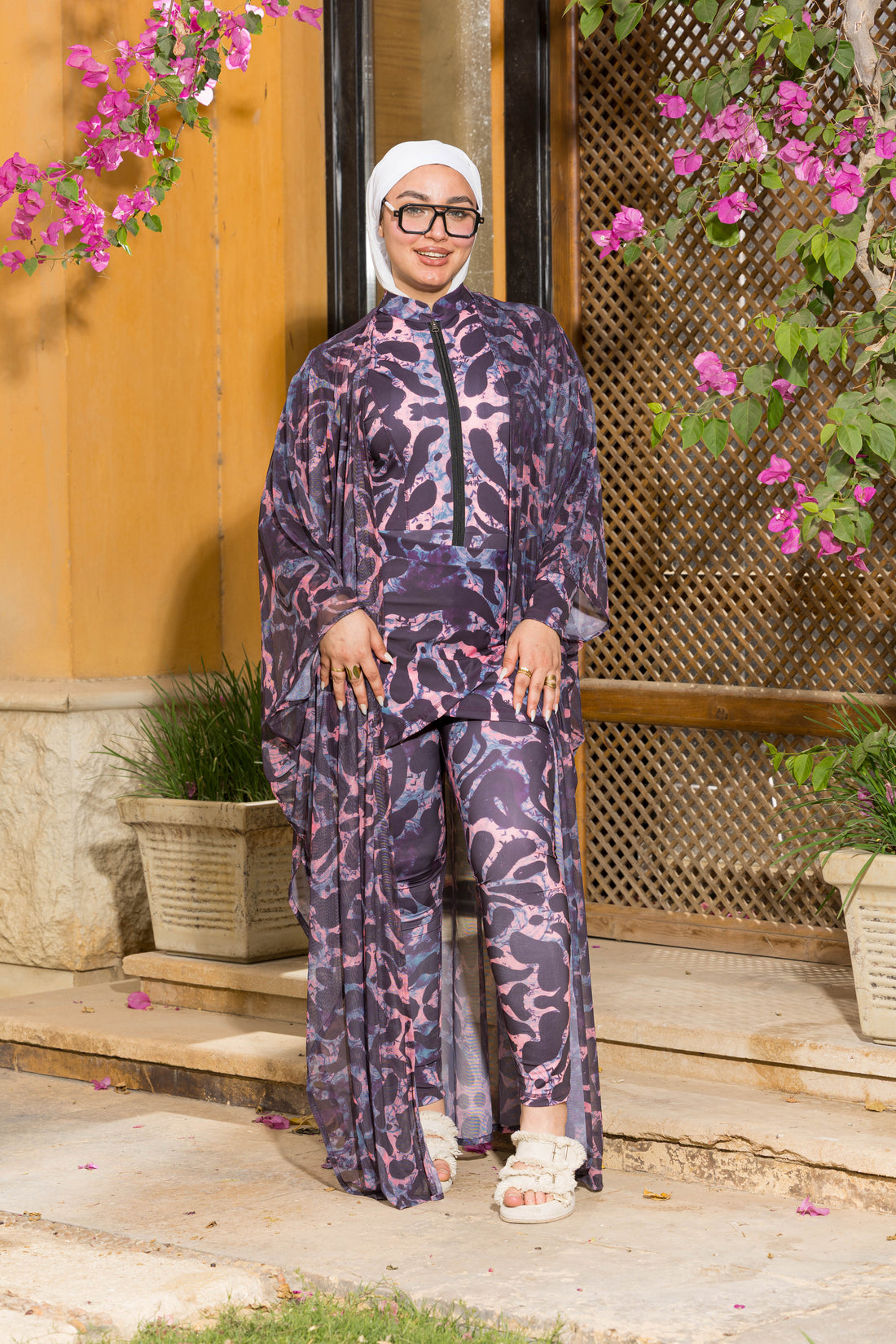 Mauve Leo Burkini Set