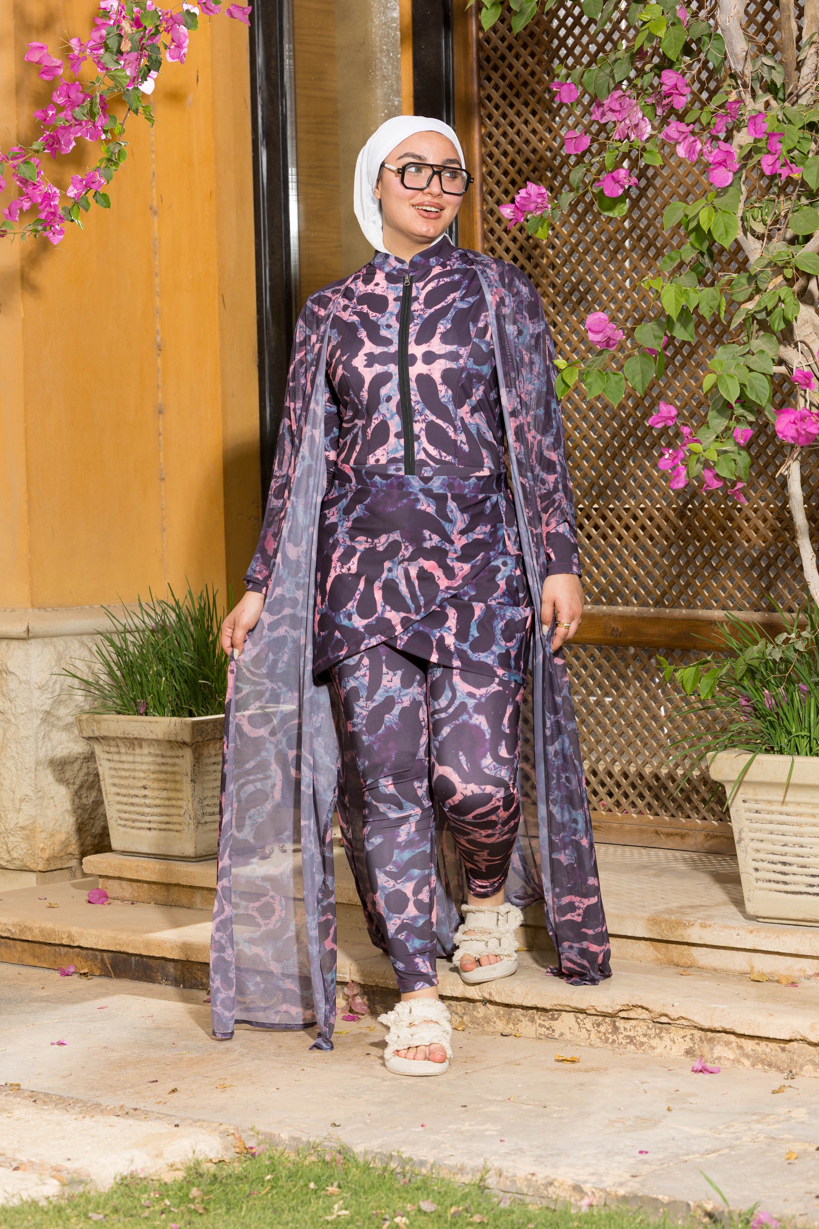 Mauve Leo Burkini Set