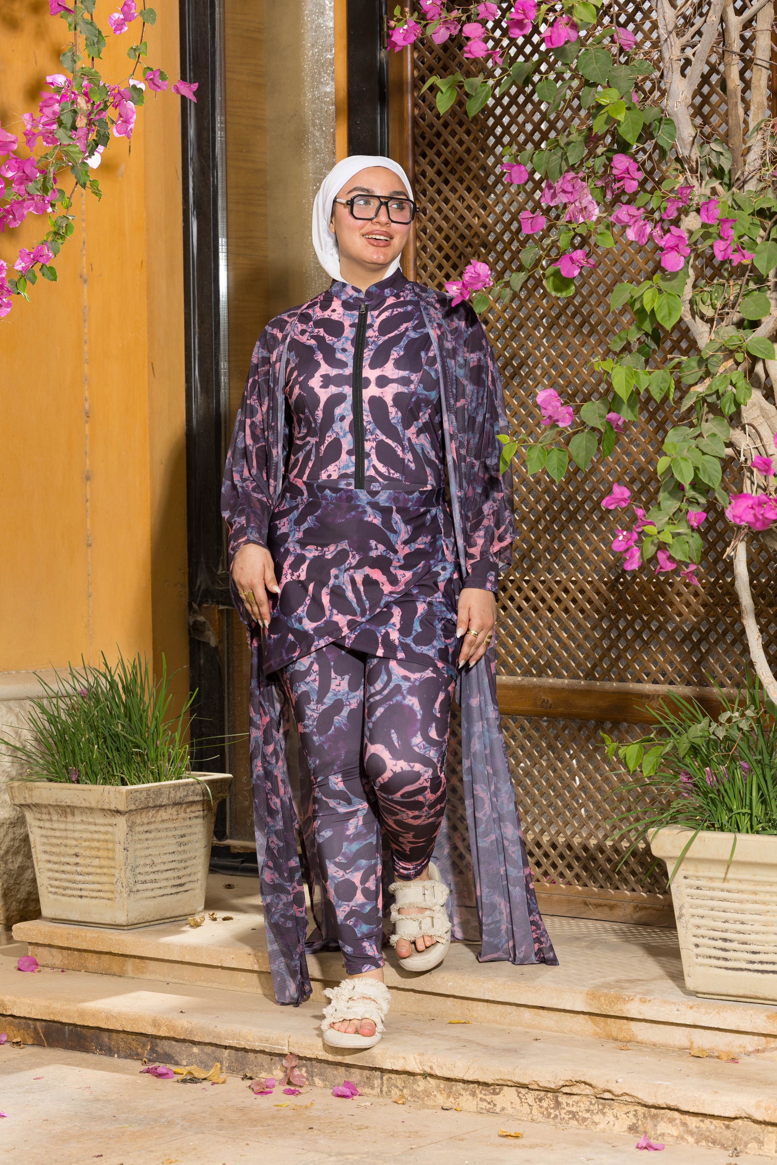 Mauve Leo Burkini Set