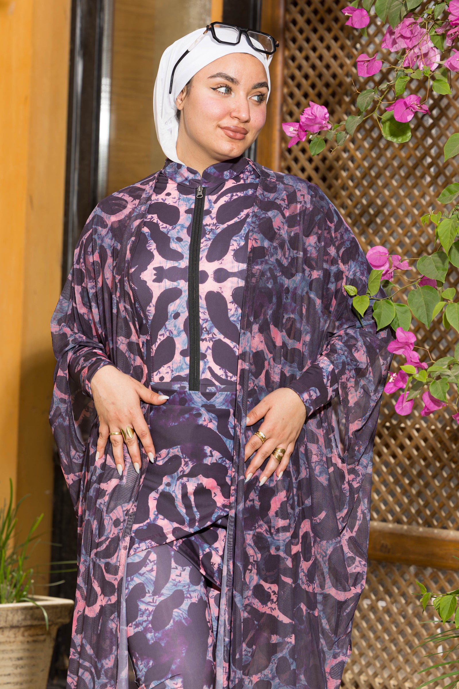 Mauve Leo Burkini Set