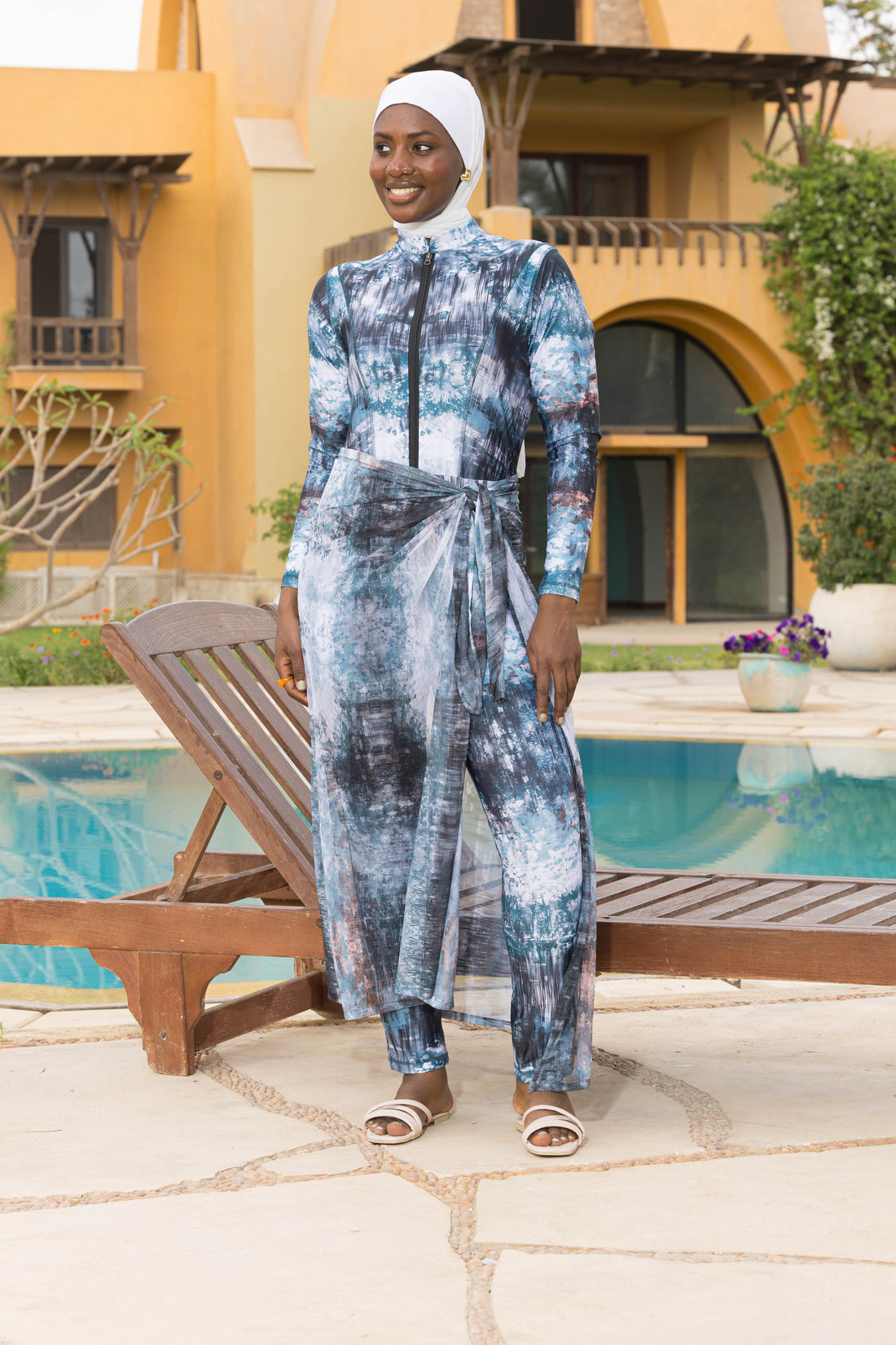 Ocean Haze Tulle Sarong