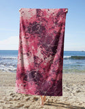 Maroon Splash - Beach Towel