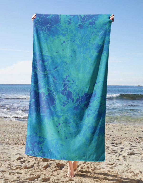 Blue splash - Beach Towel