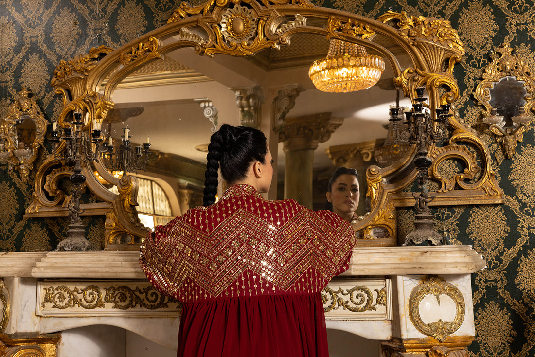 Amira Burgundy Kimono