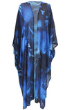 Aqua Bloom Chiffon Kimono