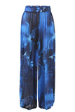 Aqua Bloom Chiffon Pants