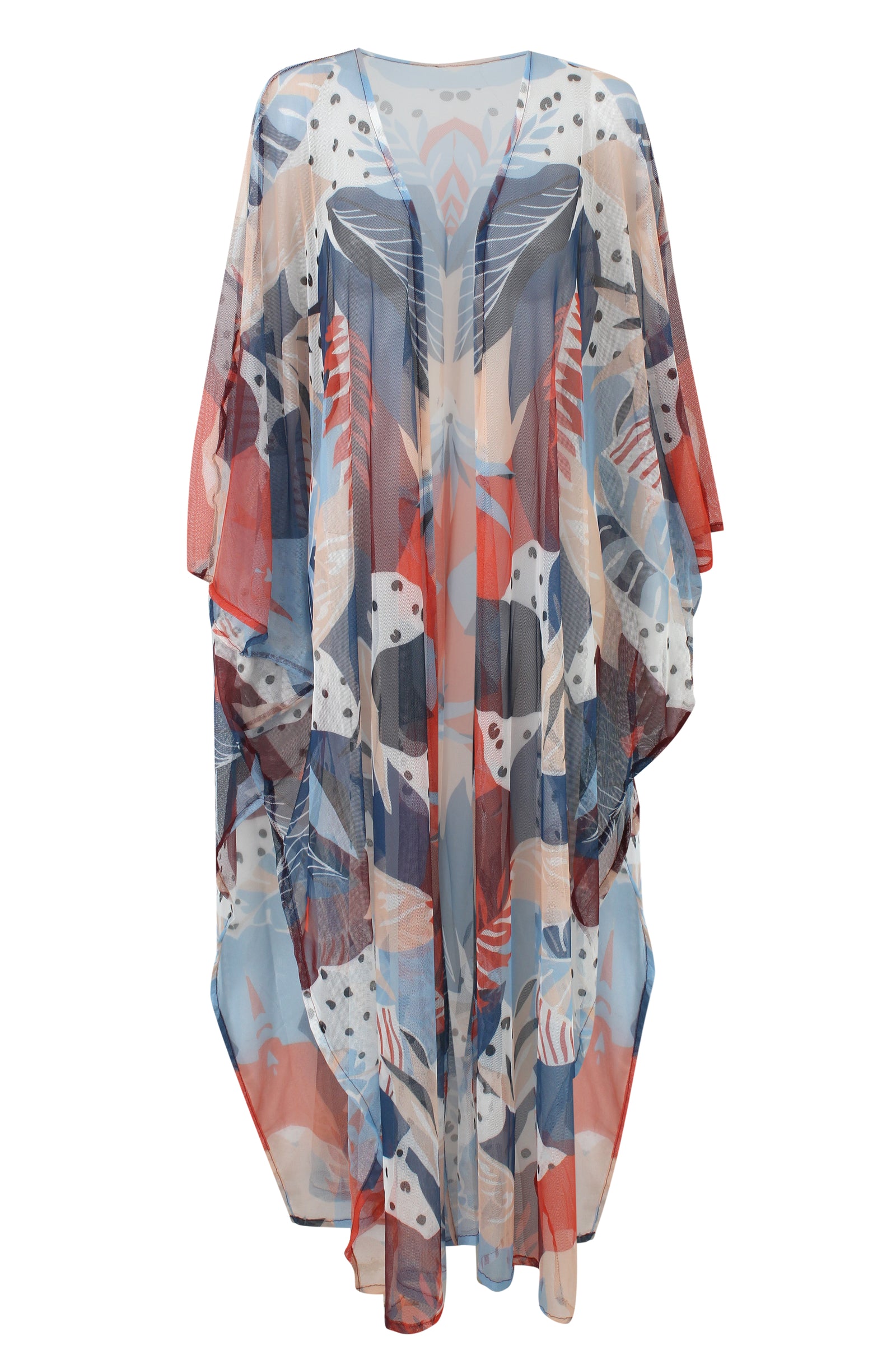 Beach Mosaic Tulle Kimono