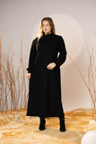 Black Cozy Wool Maxi Dress