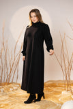 Black Cozy Wool Maxi Dress