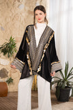 Black Golden Heritage Velvet Kimono