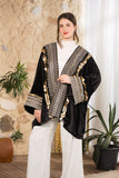 Black Golden Heritage Velvet Kimono