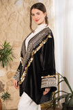 Black Golden Heritage Velvet Kimono