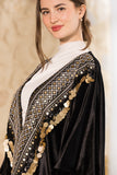 Black Golden Heritage Velvet Kimono