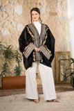Black Golden Heritage Velvet Kimono