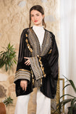 Black Golden Heritage Velvet Kimono
