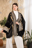 Black Golden Heritage Velvet Kimono