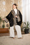 Black Golden Heritage Velvet Kimono