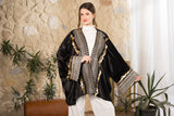 Black Golden Heritage Velvet Kimono