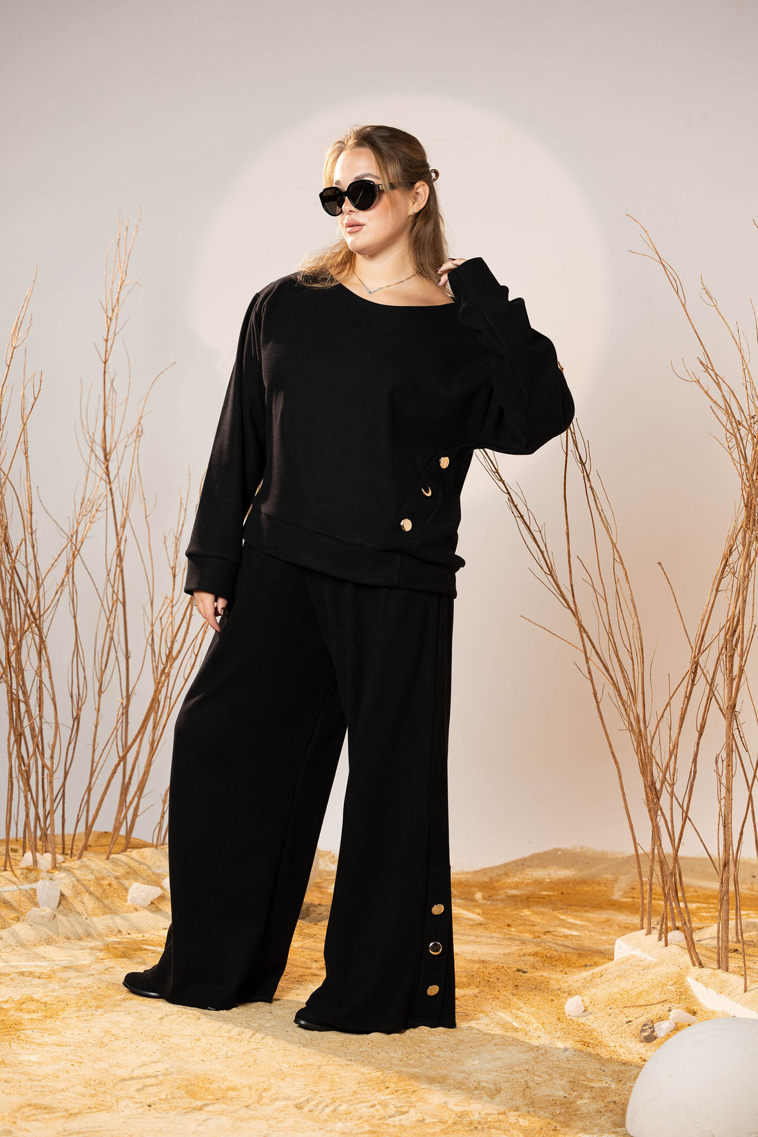 Black Luxe Cashmere Set