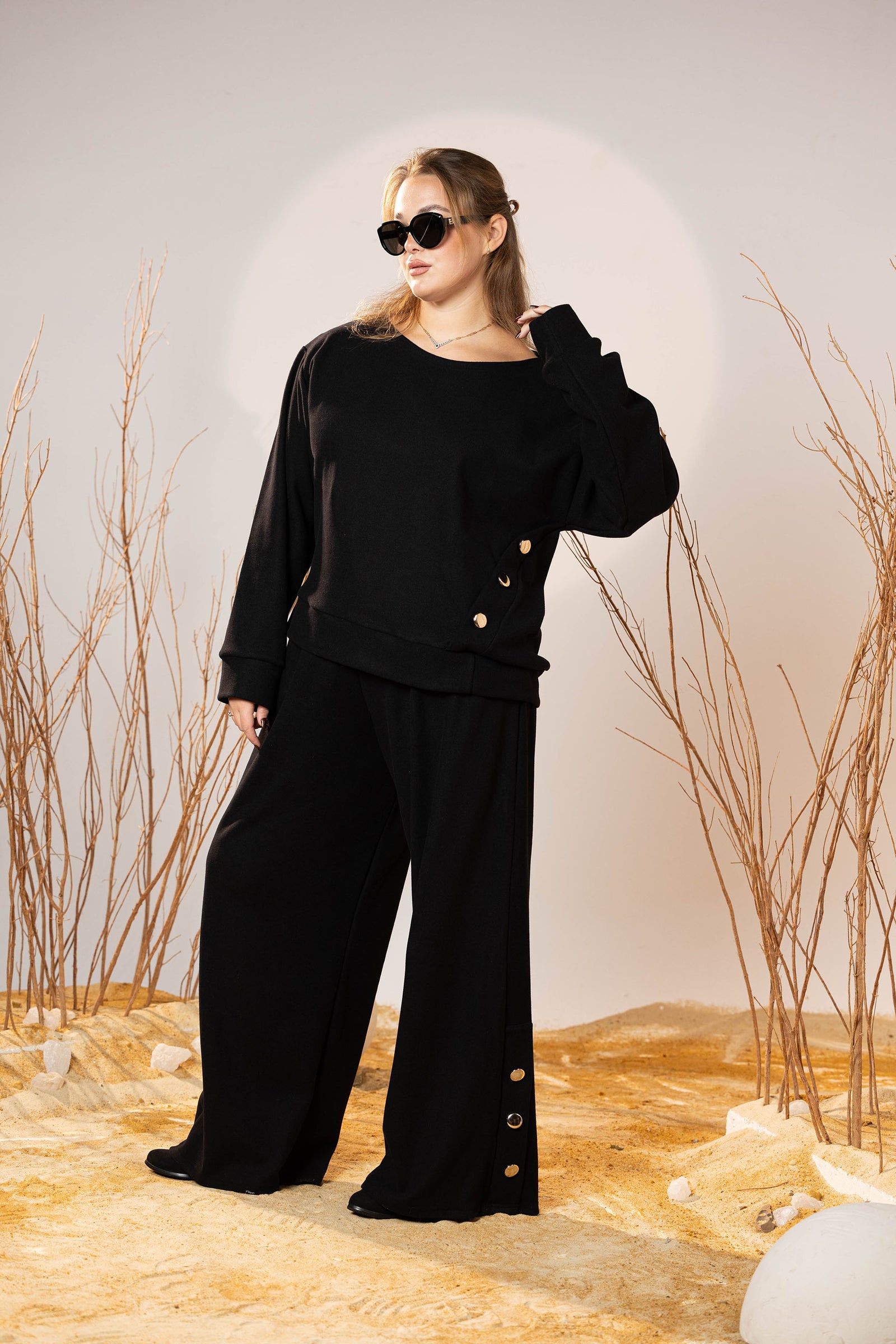 Black Luxe Cashmere Set