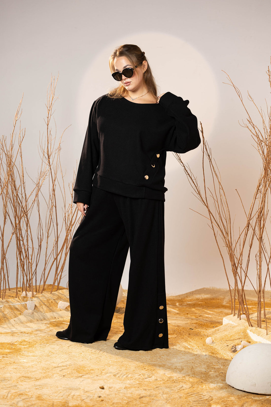 Black Luxe Cashmere Set