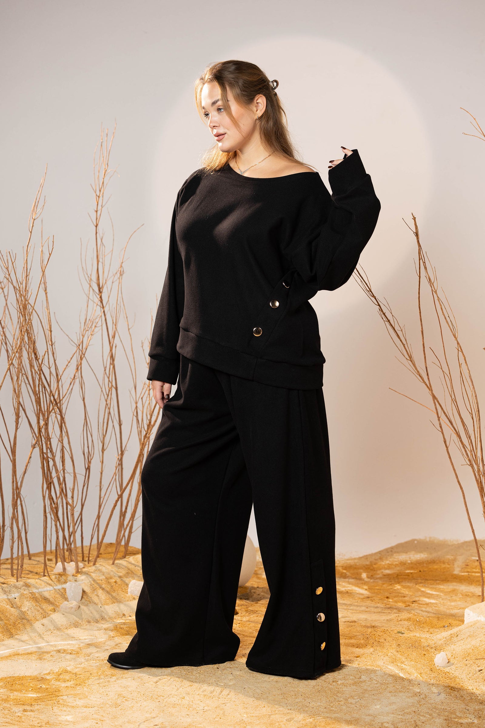 Black Luxe Cashmere Set