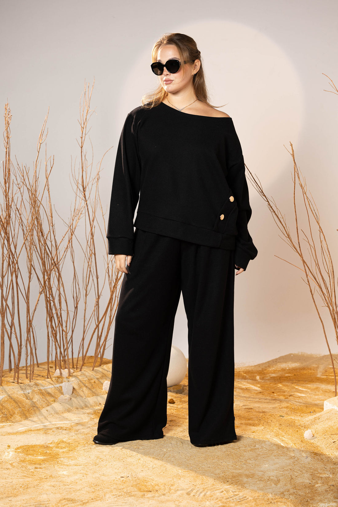 Black Luxe Cashmere Set