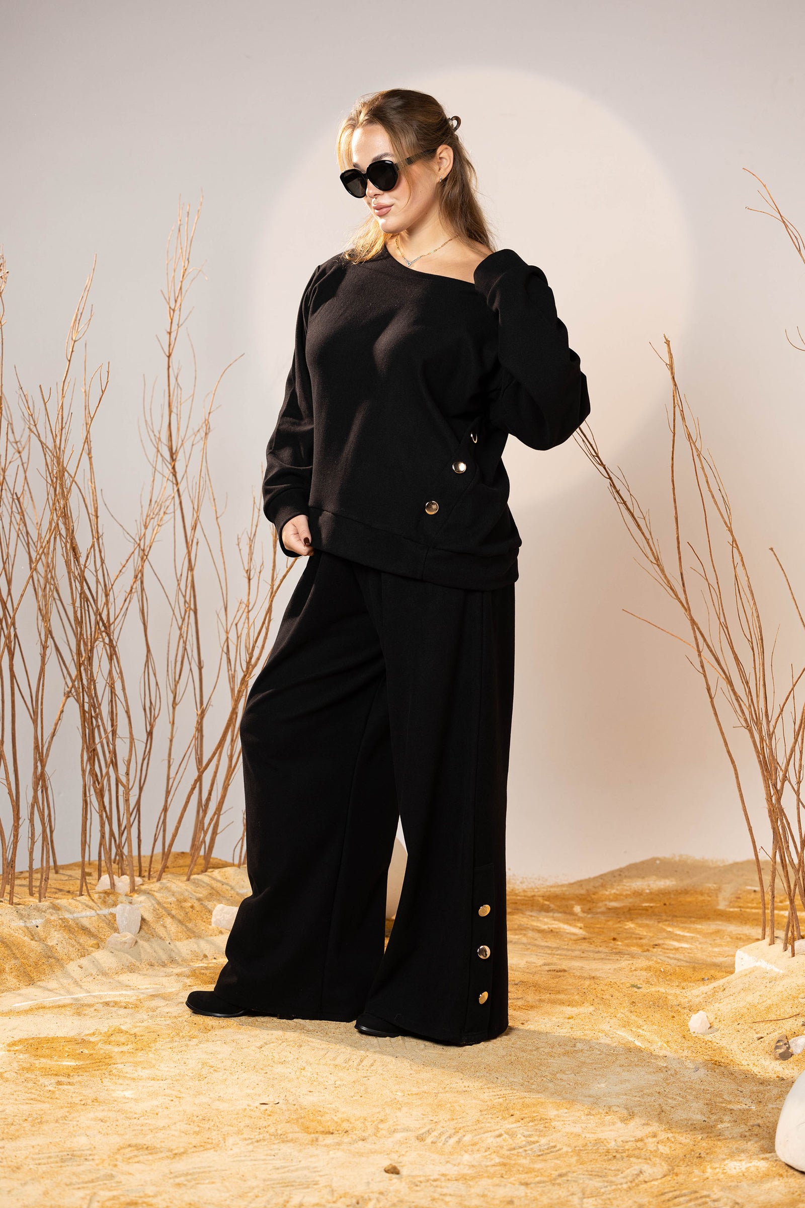 Black Luxe Cashmere Set
