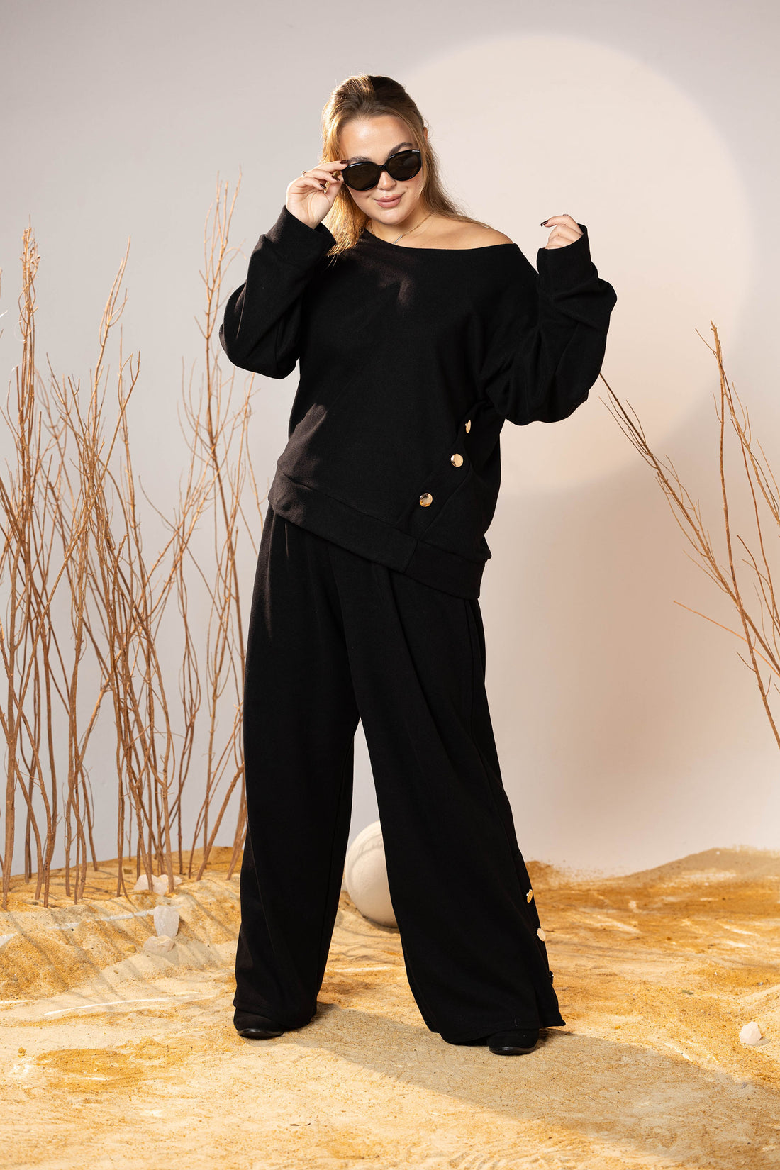 Black Luxe Cashmere Set