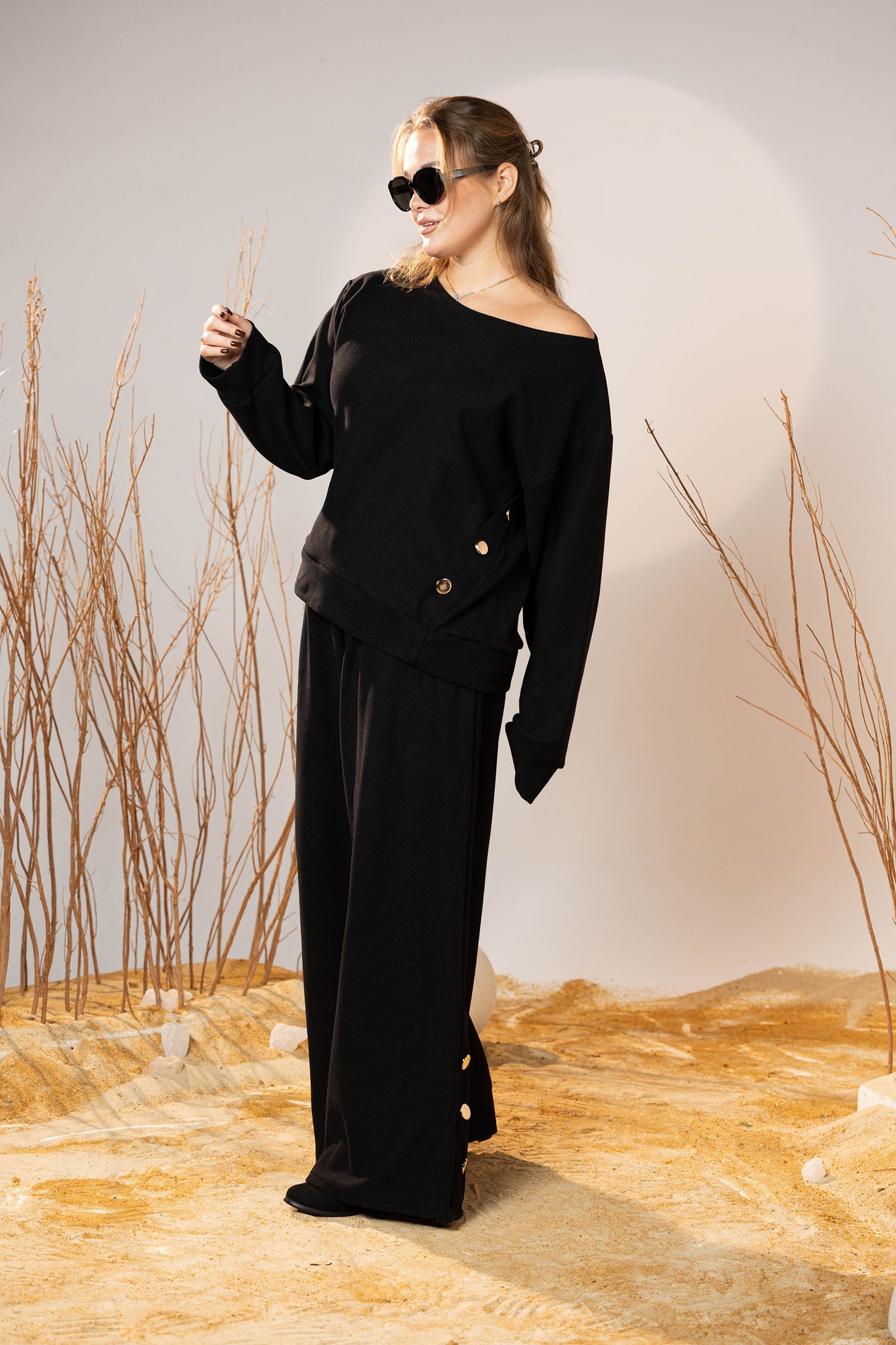 Black Luxe Cashmere Set