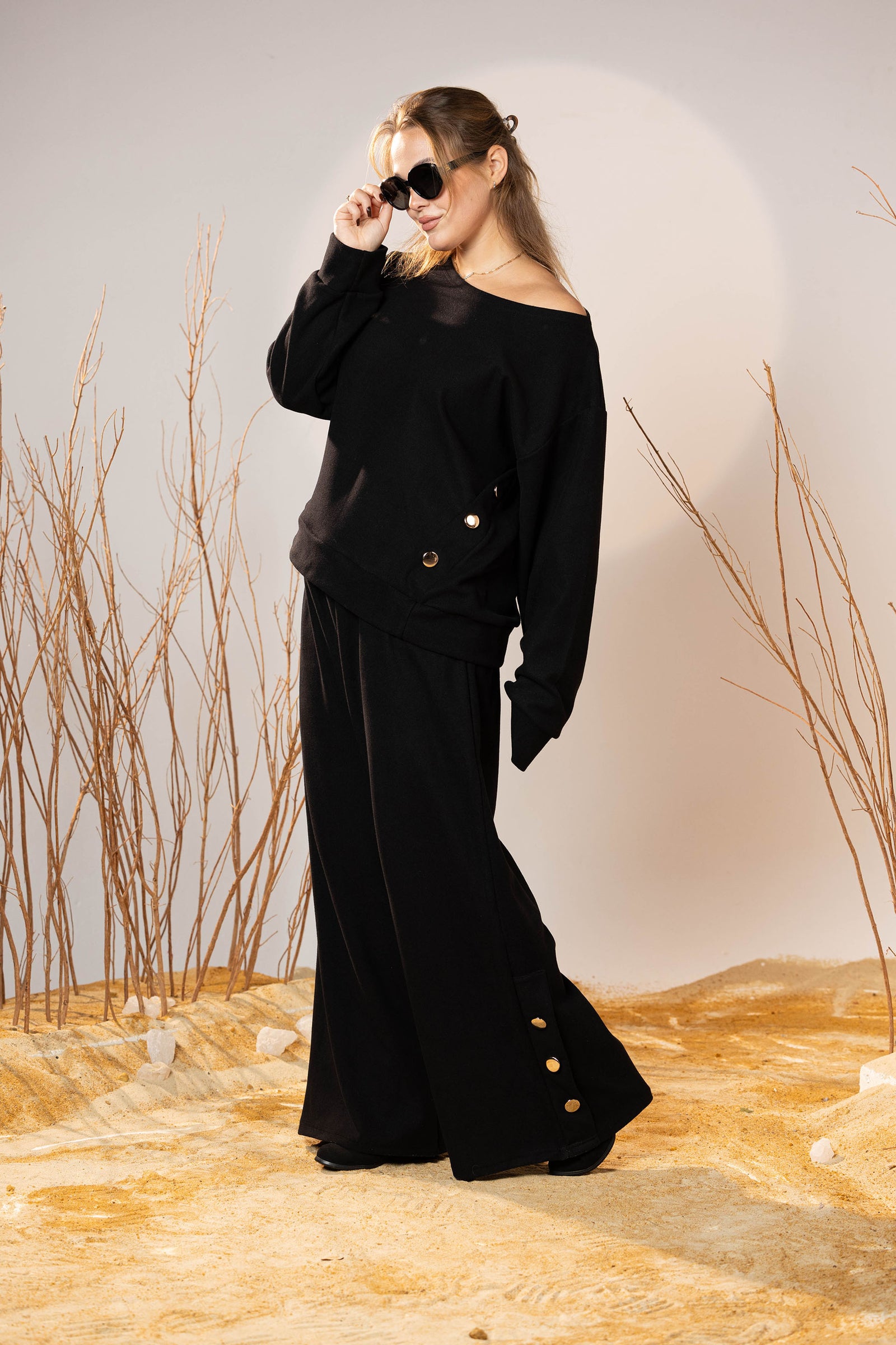 Black Luxe Cashmere Set