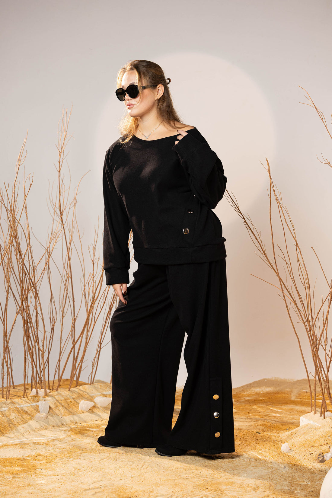 Black Luxe Cashmere Set