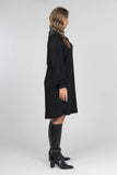 Black Turtleneck Basic Dress - Black