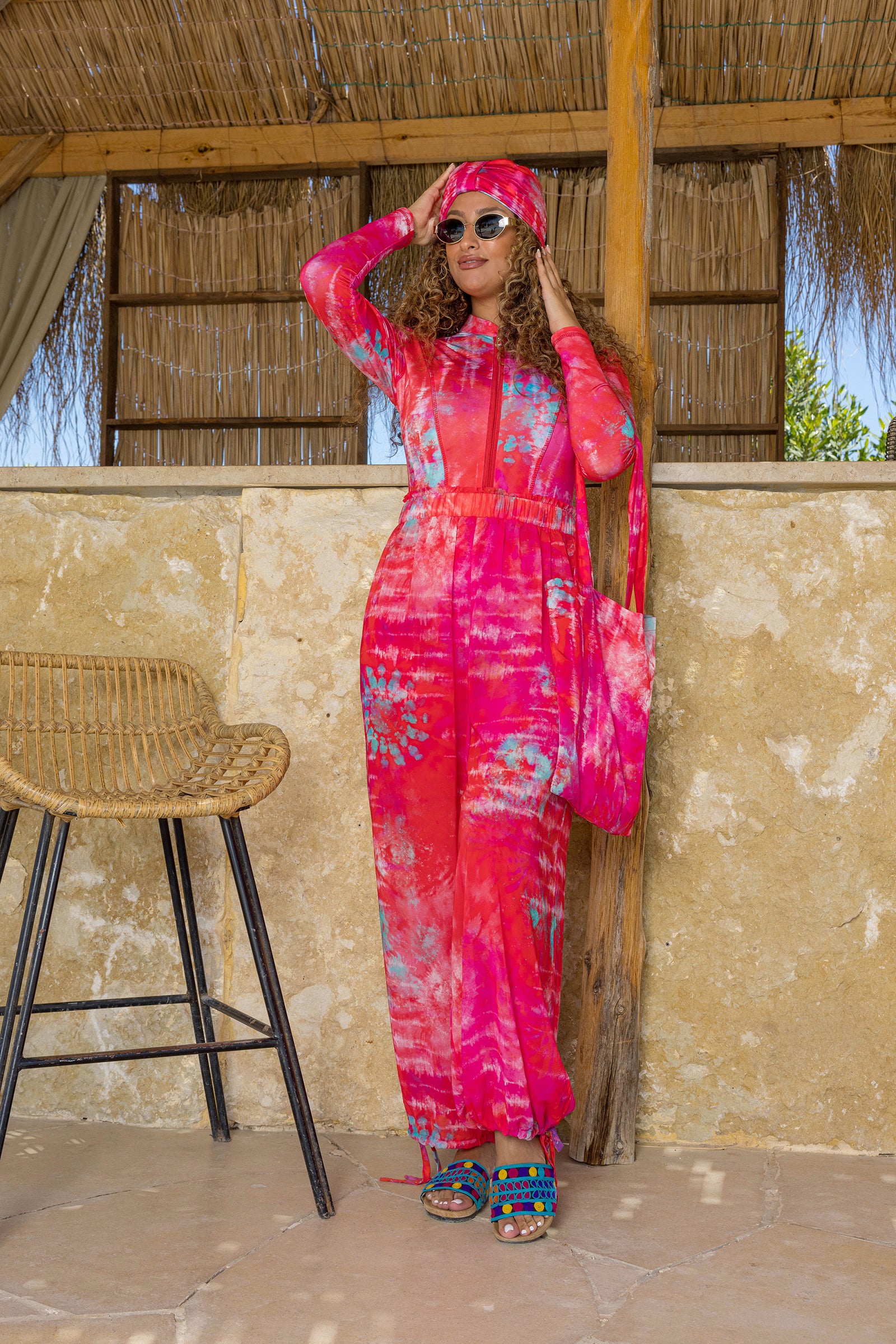 Blaze Tie-Dye Chiffon Cover-Up Pants