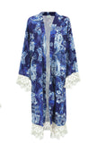 Blue Royale Crepe Kimono